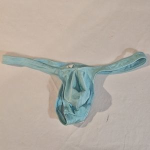 Aqua Green Muscleskins Men's Thong Swimsuit - Large